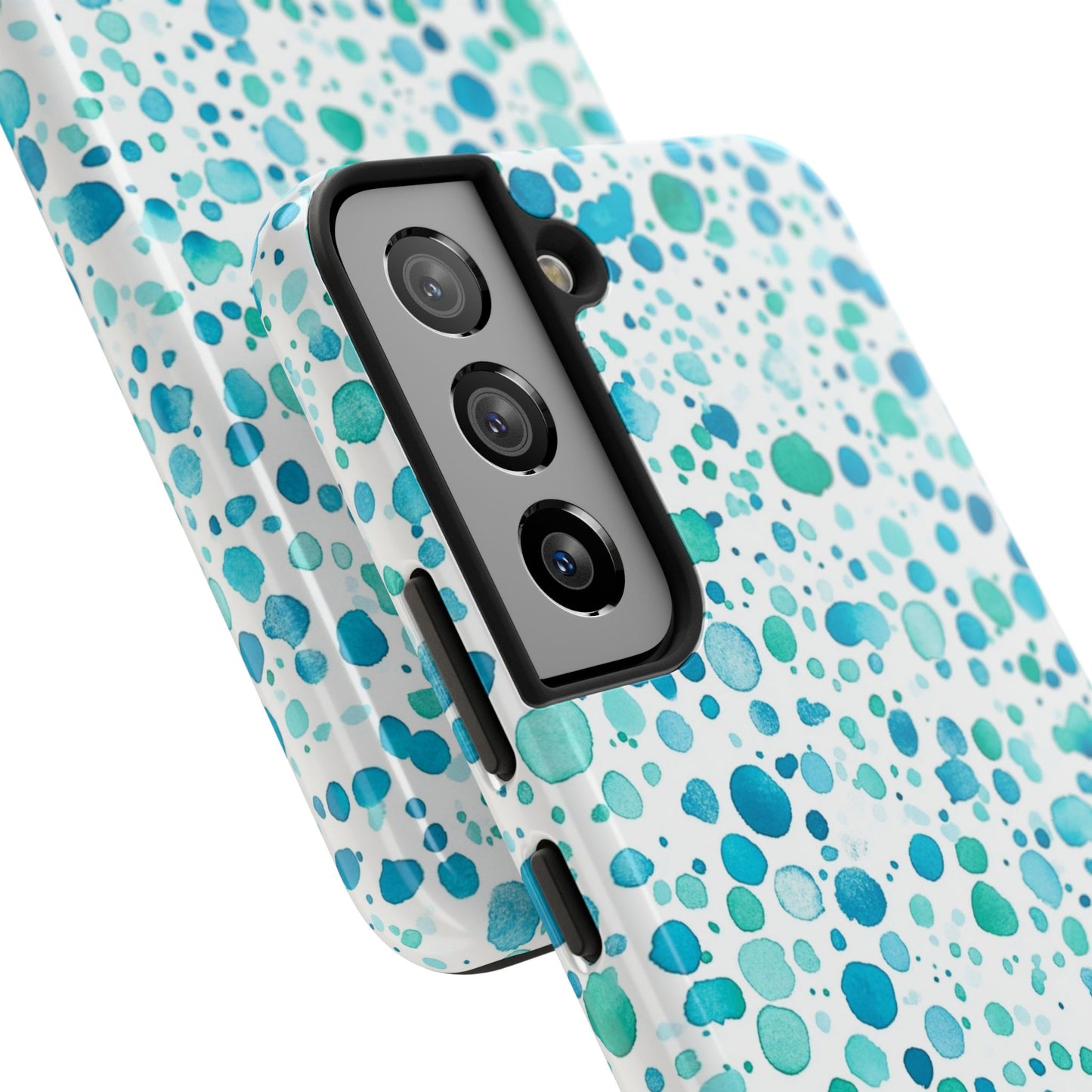 Trendy Spots | Aqua Watercolor Polka Dots Phone Case