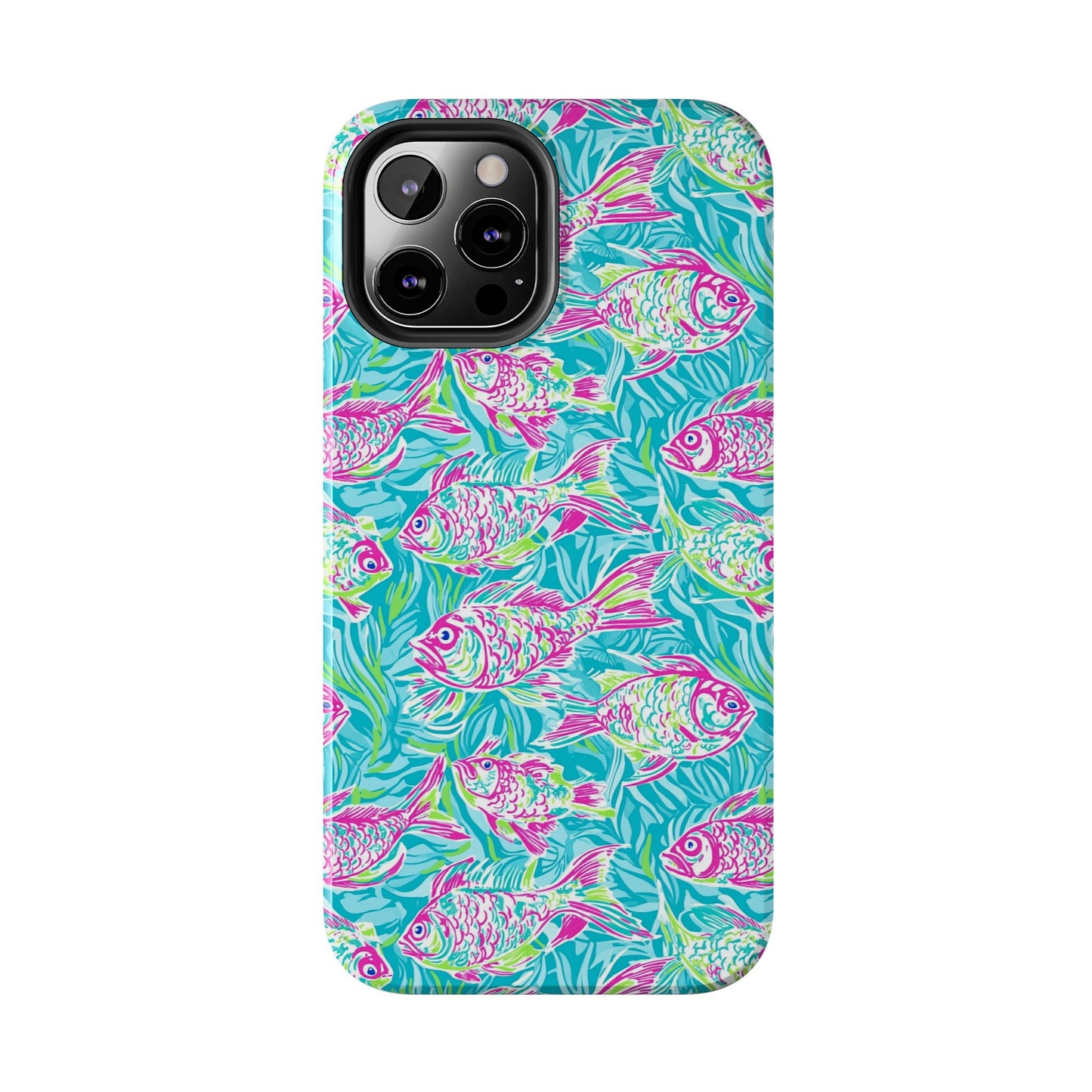 Under the Sea | Colorful Fish Design, Hot Pink Blue Green, Fishing Gifts, Ocean Lover, Marine Life Accessories, Protective Cover