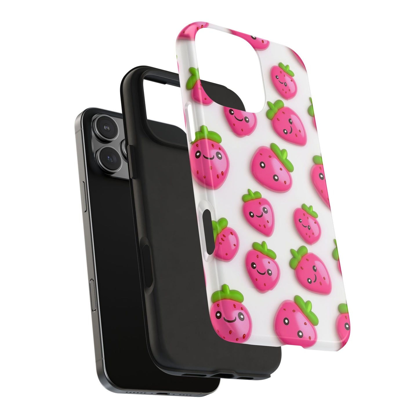 Quirky Chic | Smiling Strawberries Tough Phone Case