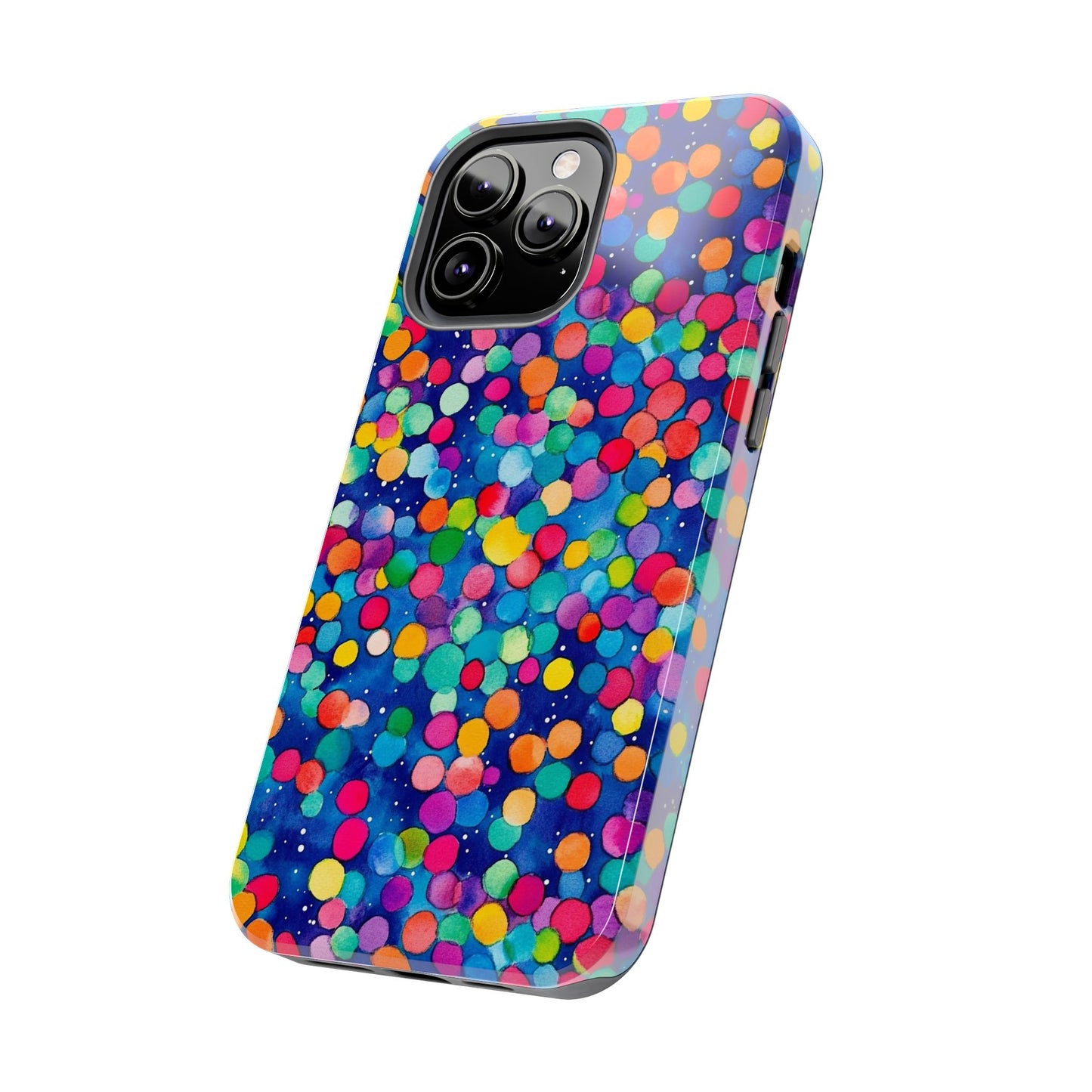 Trendy Spots | Colorful Blues Polka Dots Phone Case
