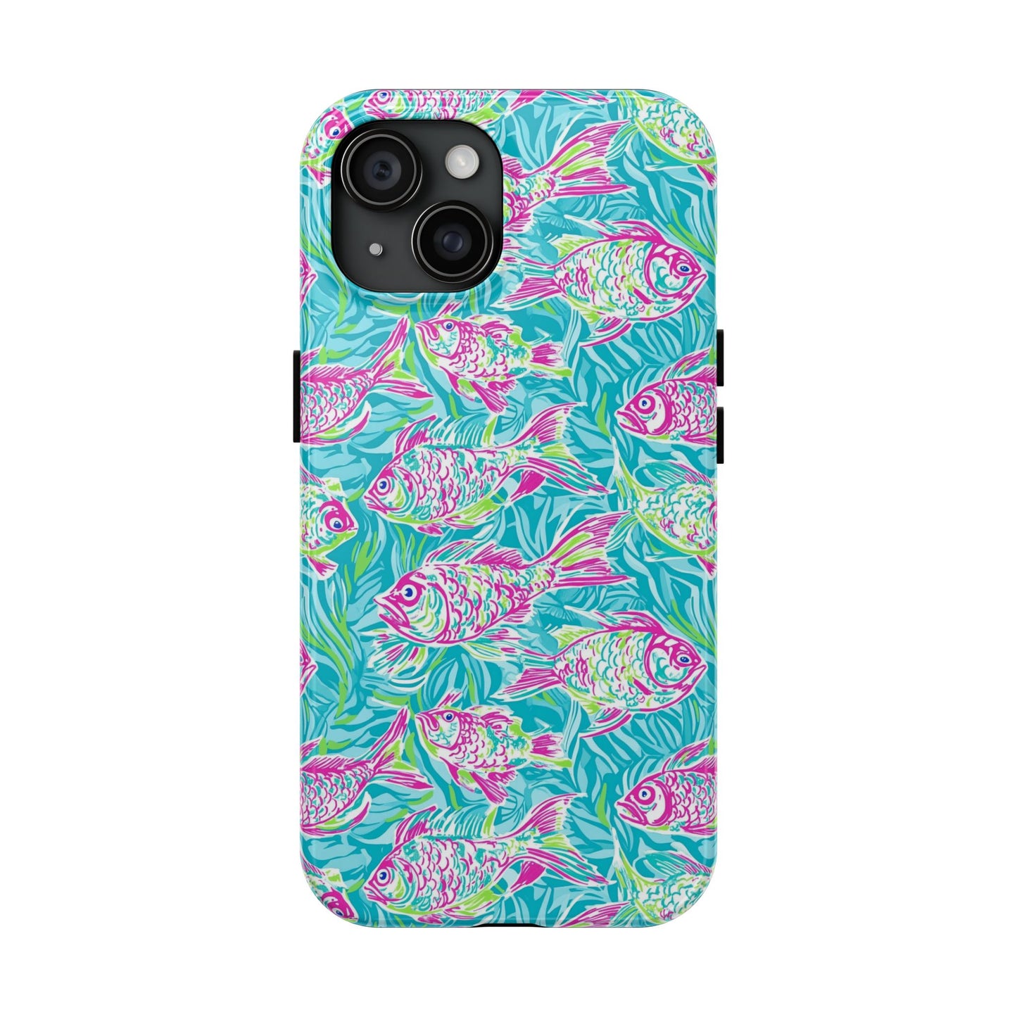 Under the Sea | Colorful Fish Design, Hot Pink Blue Green, Fishing Gifts, Ocean Lover, Marine Life Accessories, Protective Cover