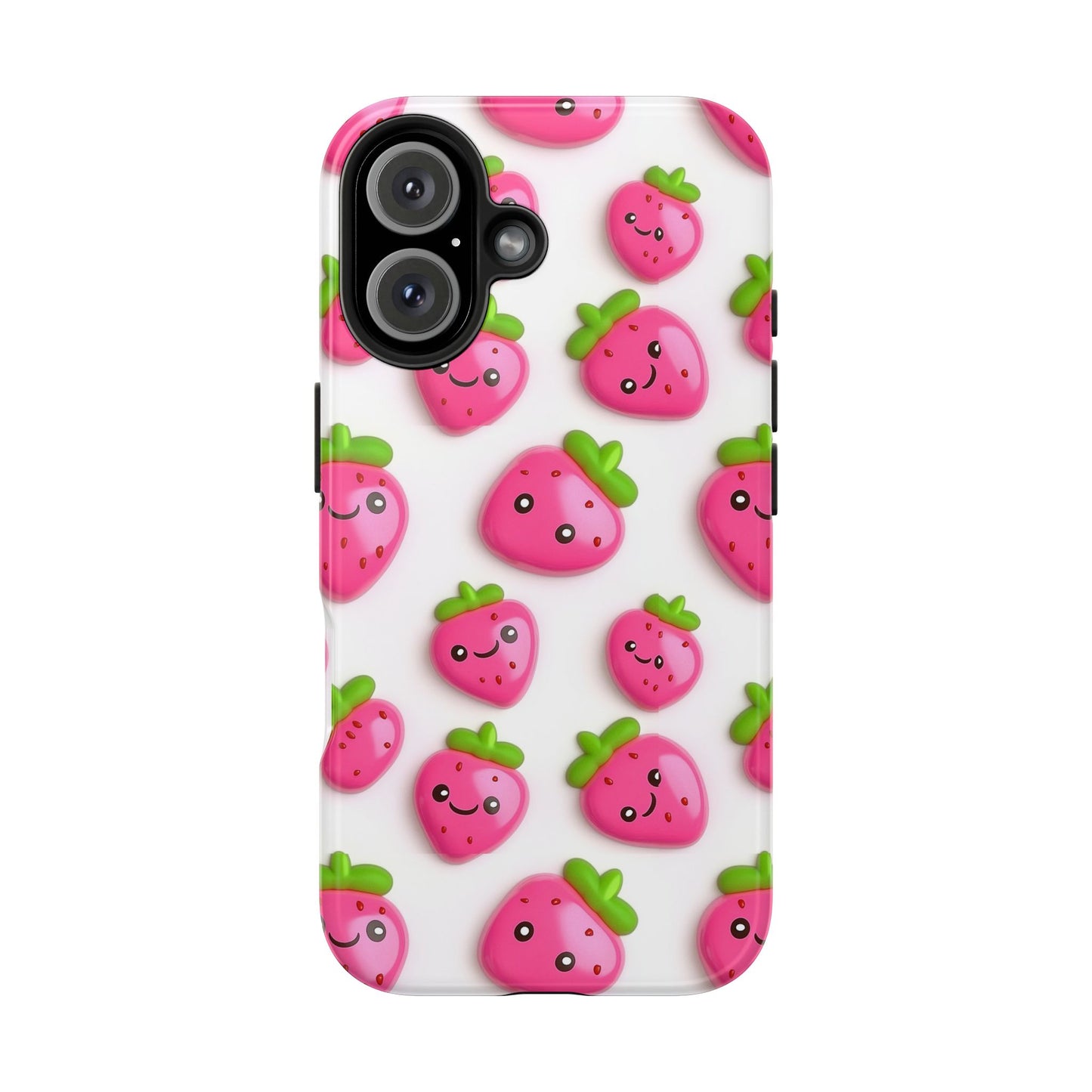 Quirky Chic | Smiling Strawberries Tough Phone Case