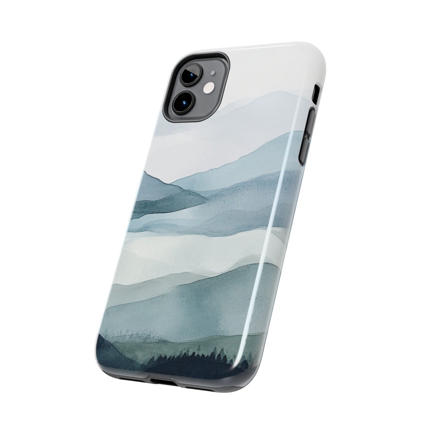 Majestic Mountains | Watercolor Mountain Scene Tough Phone Case