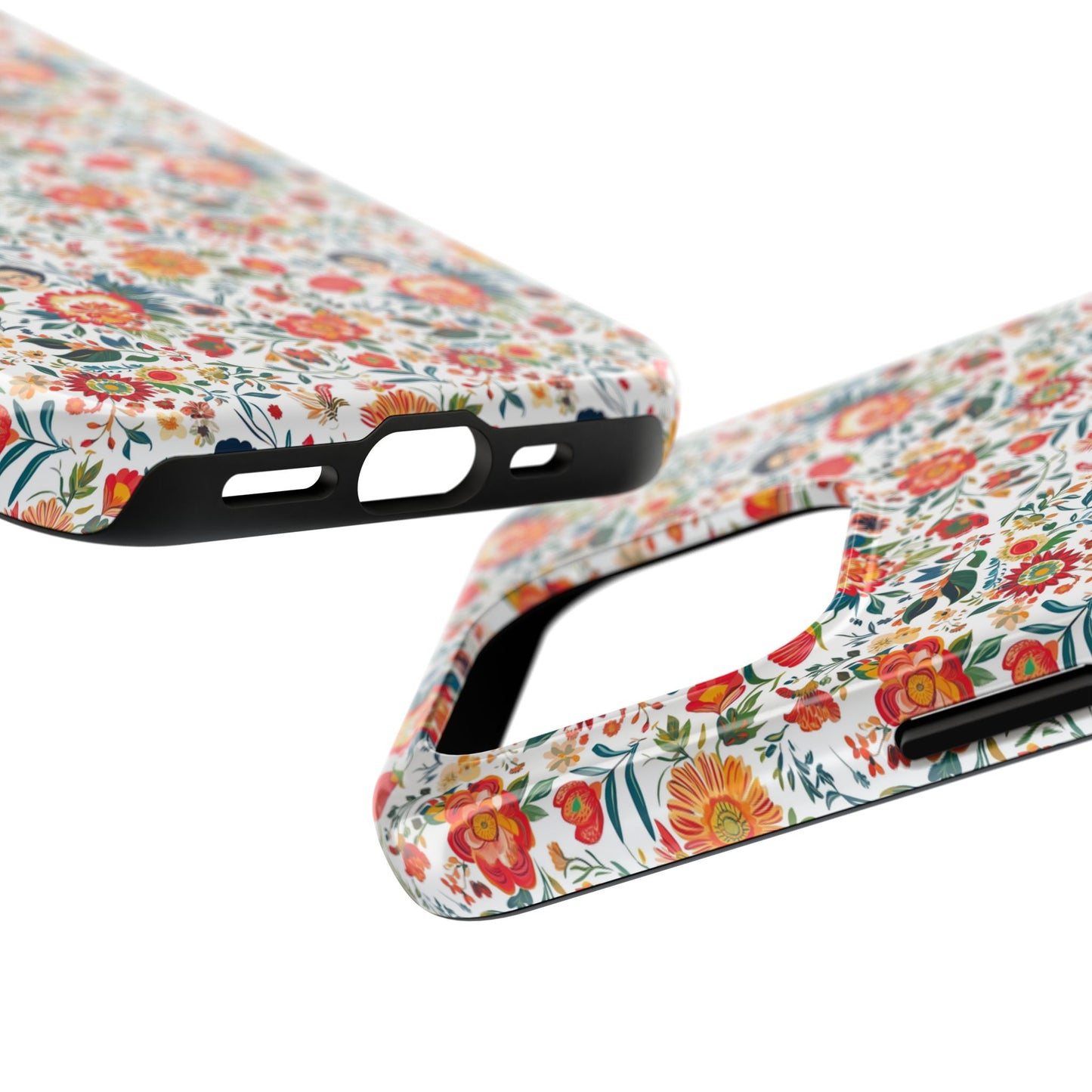 Frida Collection | Colorful Frida Kahlo Tough Phone Case for iPhone, Protective Case, Hard Shell Cover, Shockproof Case, Flower Pattern, Floral Design