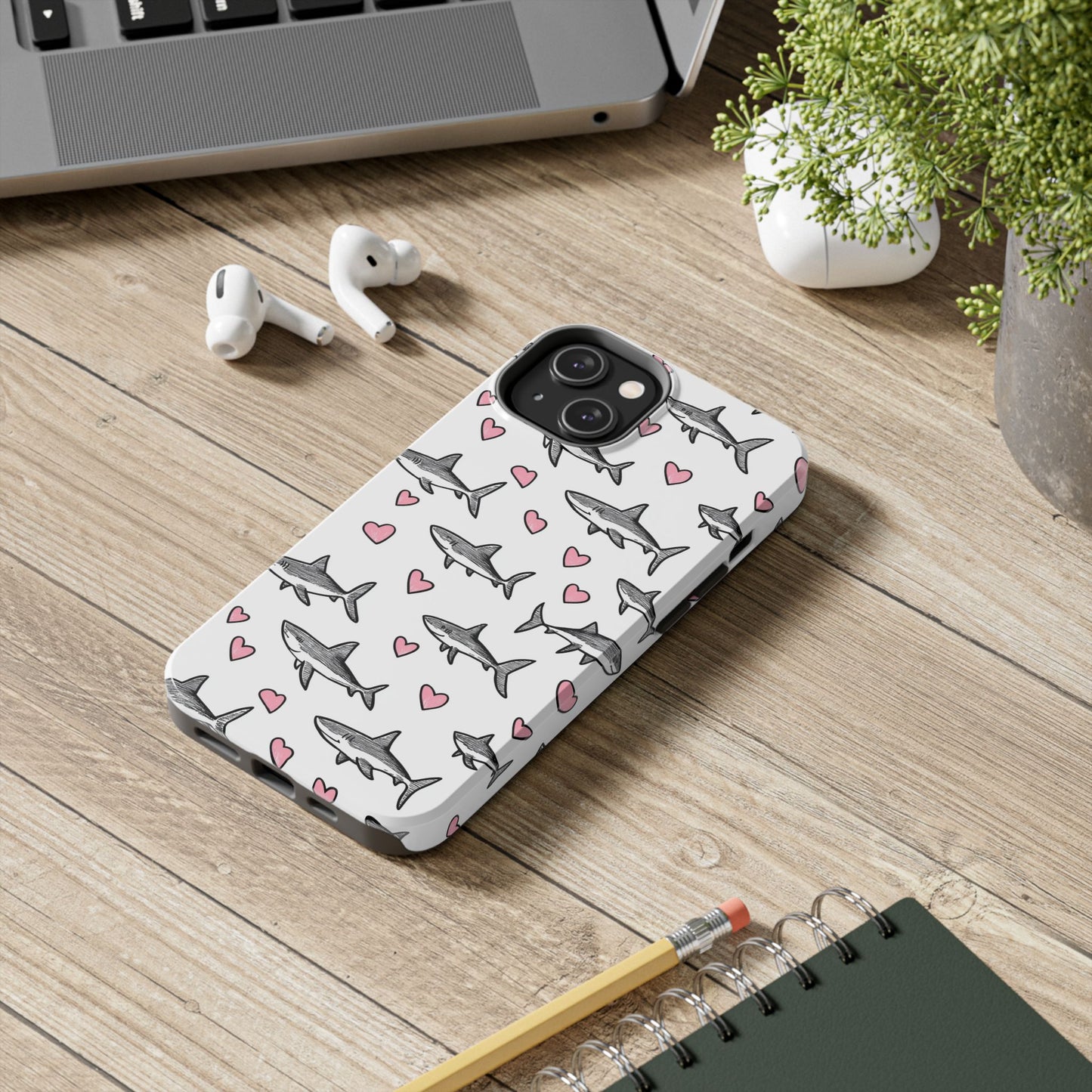 Animal Instinct | Shark Love Tough Phone Case