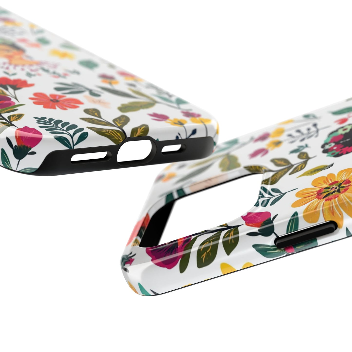 Frida Collection | Frida Kahlo Among Flowers, Colorful Mexican Inspired, Tough Phone Cases, Protective Cell Phone Cover, Hard Shell Phone