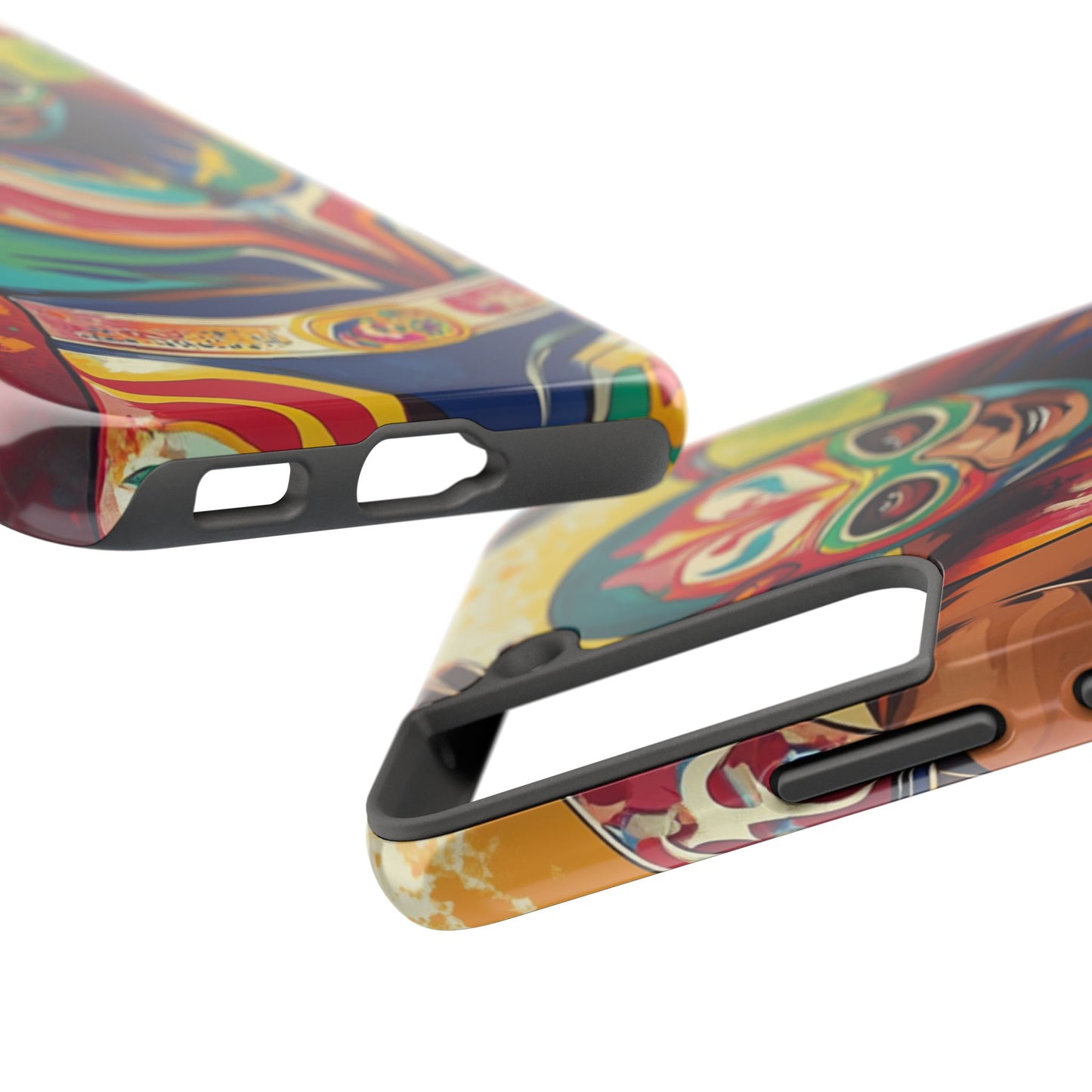 Colorful Lucha Libre Wrestler Tough Phone Case - Protective Phone Cover, Fun Wrestling Fan Gift, Vibrant Masked Wrestler Phone