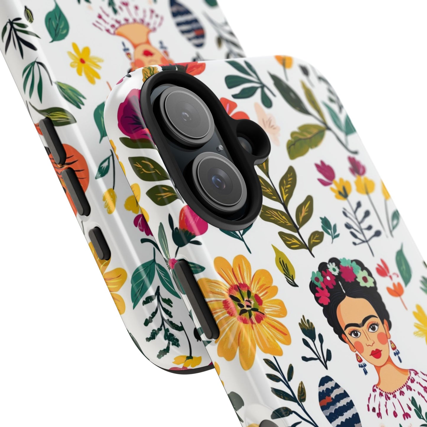 Frida Collection | Frida Kahlo Among Flowers, Colorful Mexican Inspired, Tough Phone Cases, Protective Cell Phone Cover, Hard Shell Phone