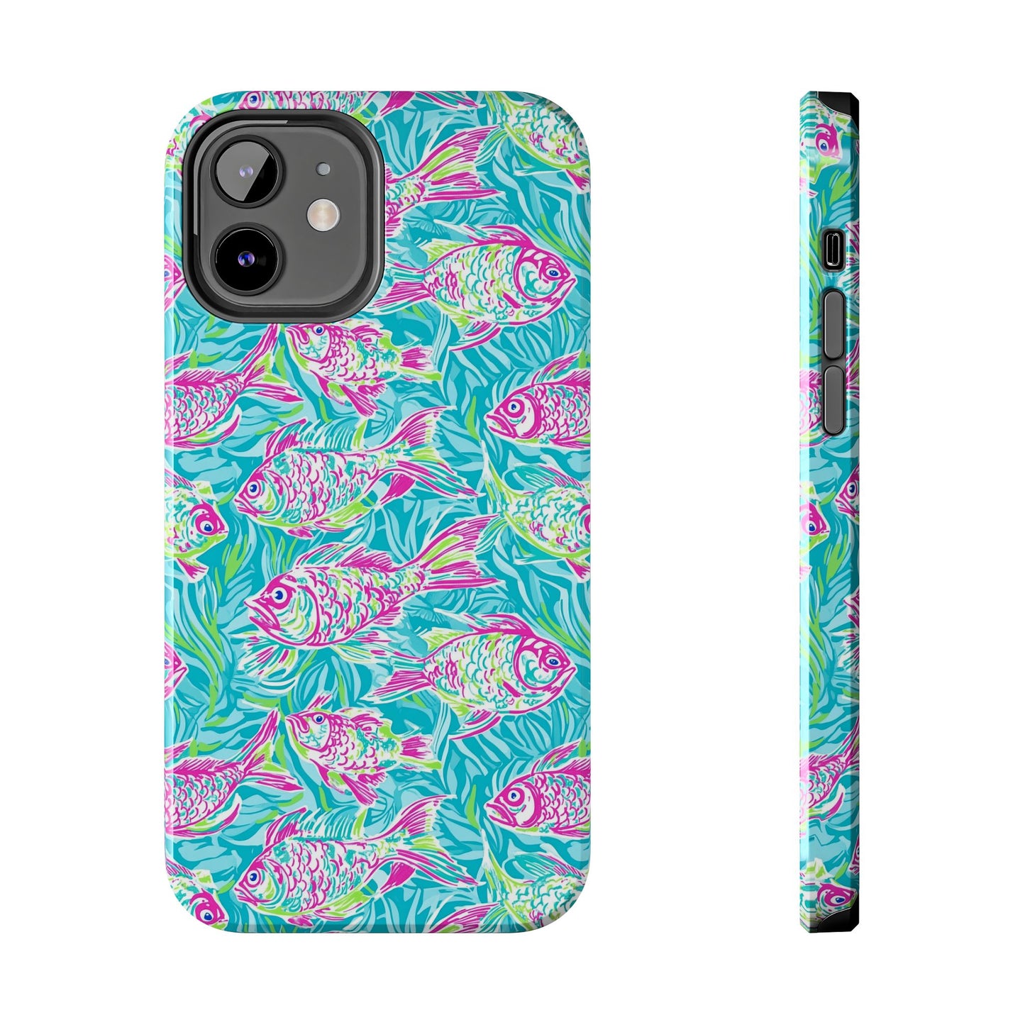 Under the Sea | Colorful Fish Design, Hot Pink Blue Green, Fishing Gifts, Ocean Lover, Marine Life Accessories, Protective Cover
