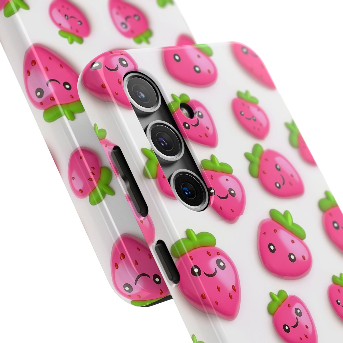 Quirky Chic | Smiling Strawberries Tough Phone Case