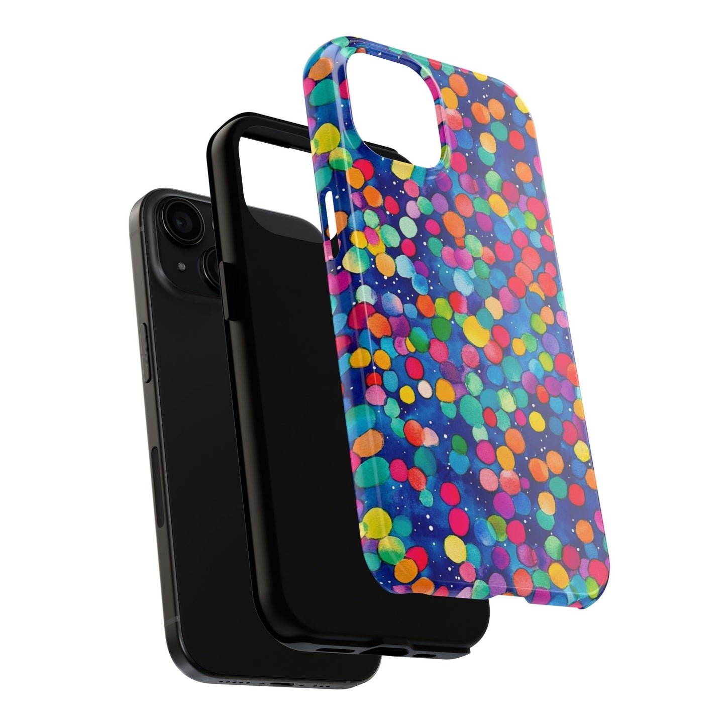 Trendy Spots | Colorful Blues Polka Dots Phone Case