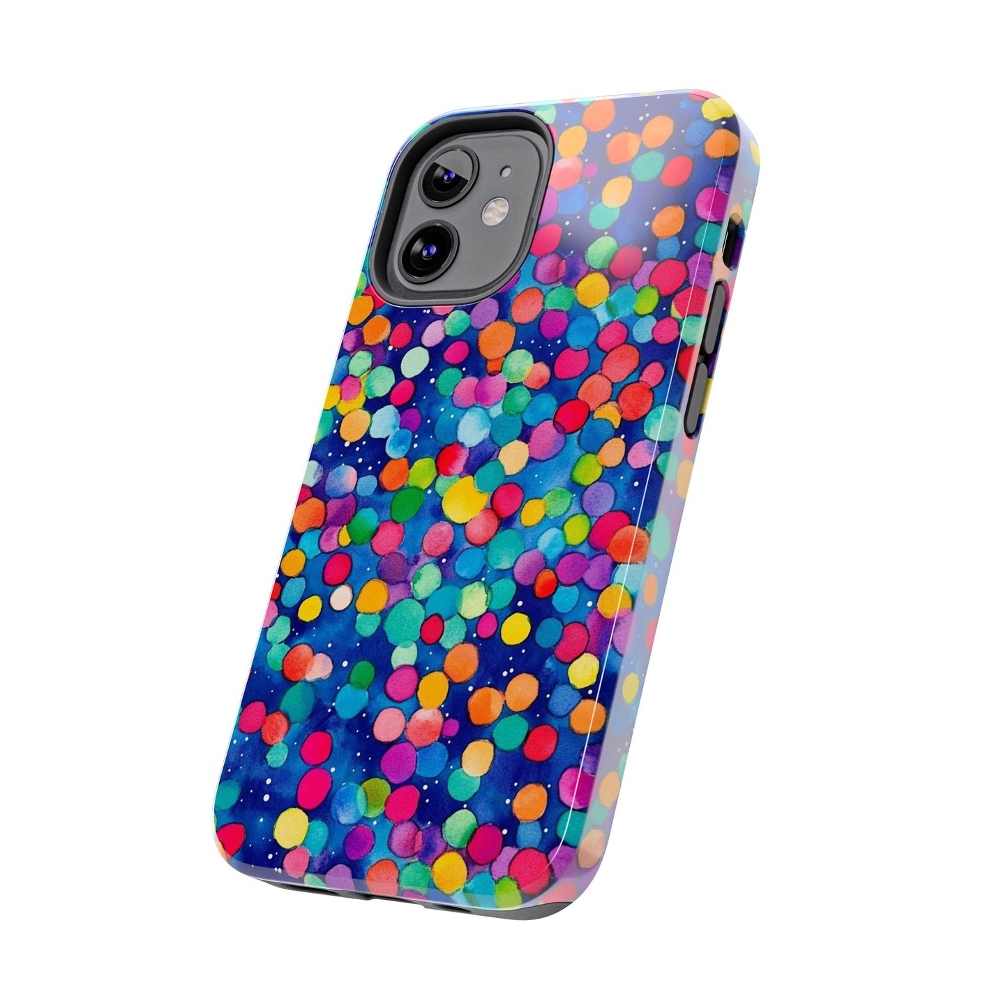 Trendy Spots | Colorful Blues Polka Dots Phone Case