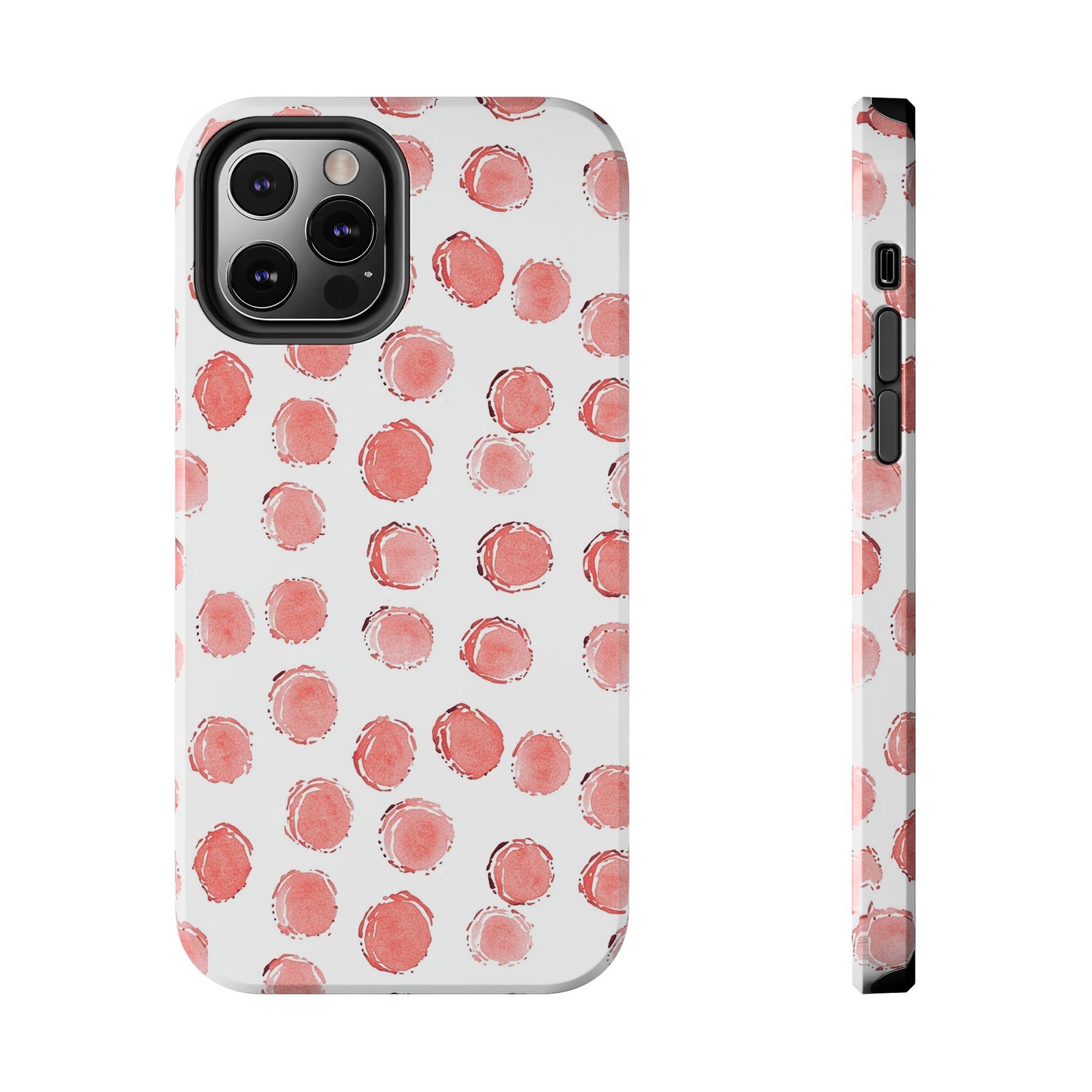 Trendy Spots | Pink Polka Dot Tough Phone Case