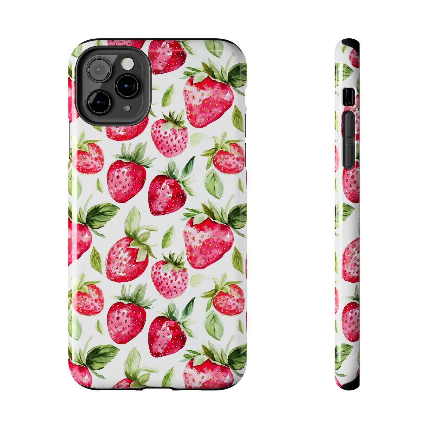 Nature Lover | Strawberry Watercolor Tough Phone Case