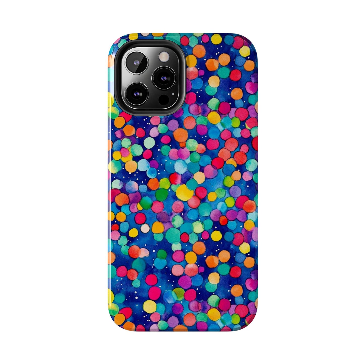 Trendy Spots | Colorful Blues Polka Dots Phone Case