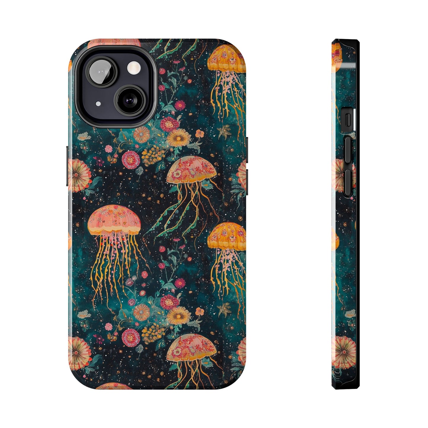 Under the Sea | Jellyfish Phone Cases, Floral Ocean Design, Sea Creature Protective Cover, Unique Tech Accessories, Underwater Theme Gifts, Tough Phone