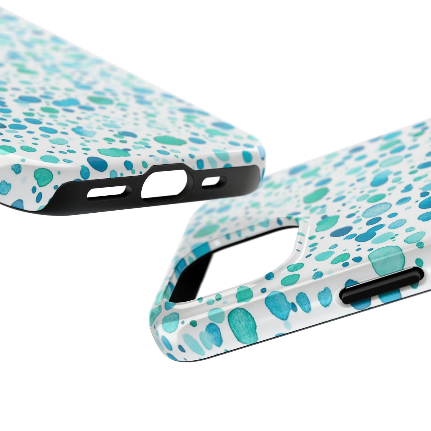 Trendy Spots | Aqua Watercolor Polka Dots Phone Case