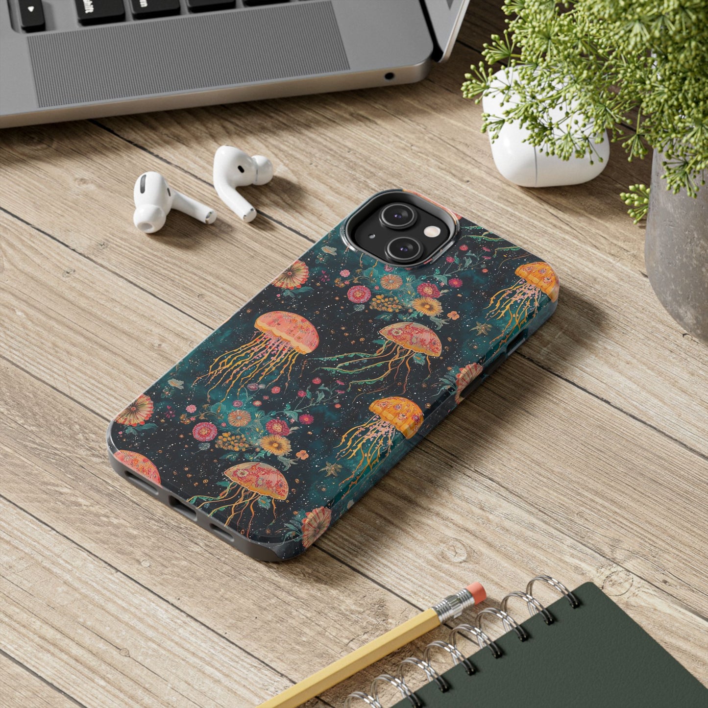 Under the Sea | Jellyfish Phone Cases, Floral Ocean Design, Sea Creature Protective Cover, Unique Tech Accessories, Underwater Theme Gifts, Tough Phone