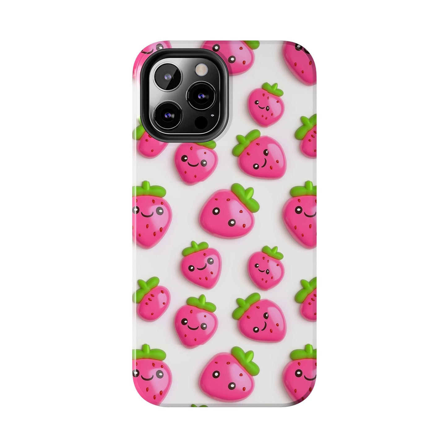 Quirky Chic | Smiling Strawberries Tough Phone Case