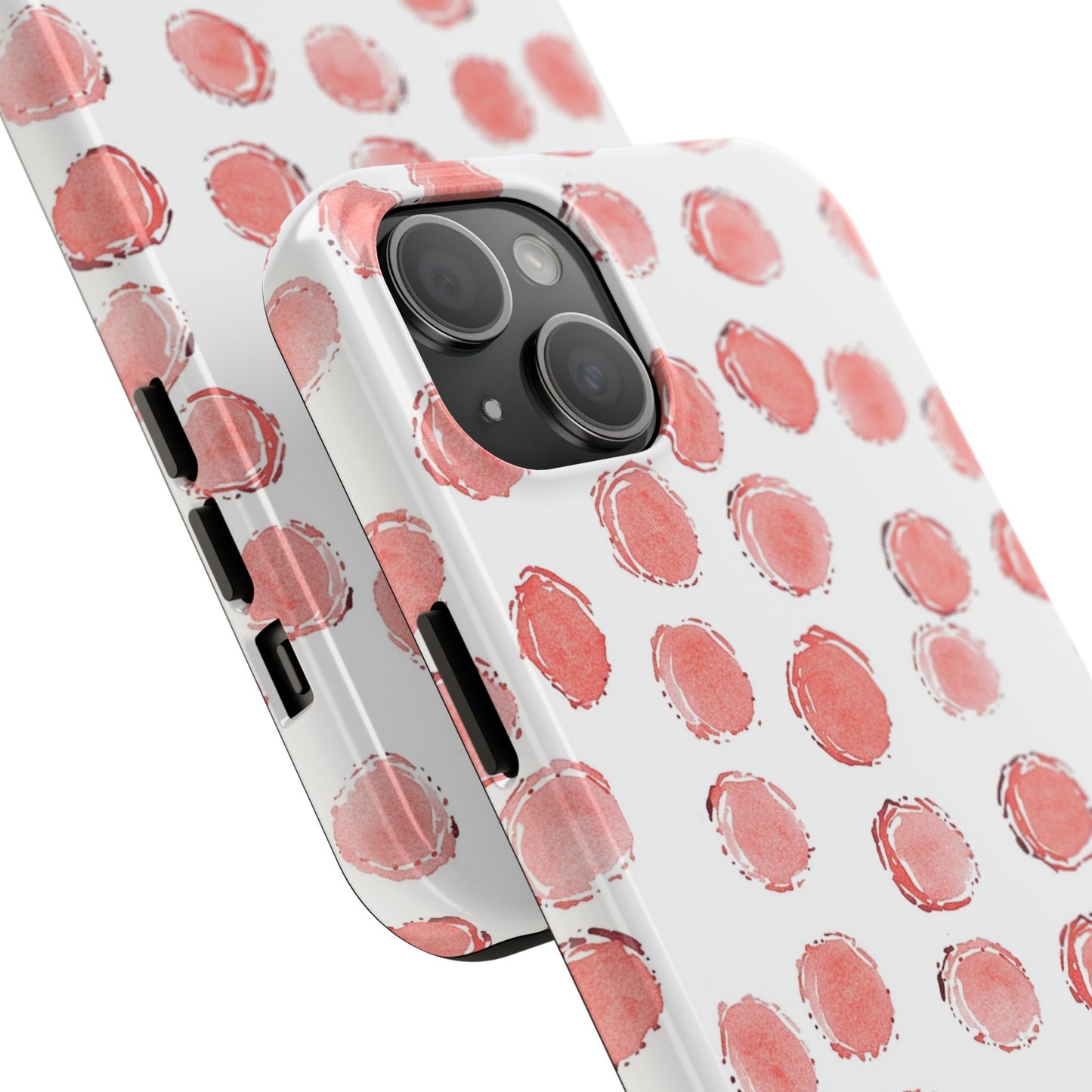 Trendy Spots | Pink Polka Dot Tough Phone Case