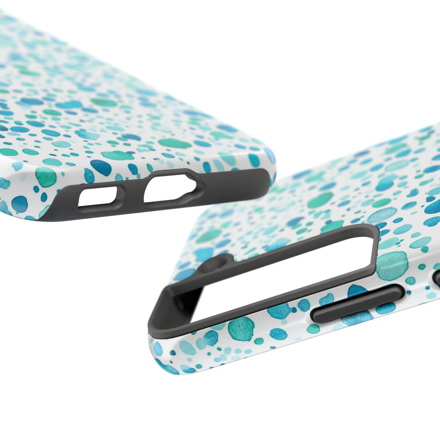 Trendy Spots | Aqua Watercolor Polka Dots Phone Case