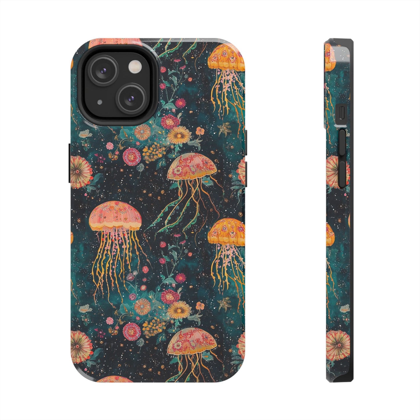 Under the Sea | Jellyfish Phone Cases, Floral Ocean Design, Sea Creature Protective Cover, Unique Tech Accessories, Underwater Theme Gifts, Tough Phone