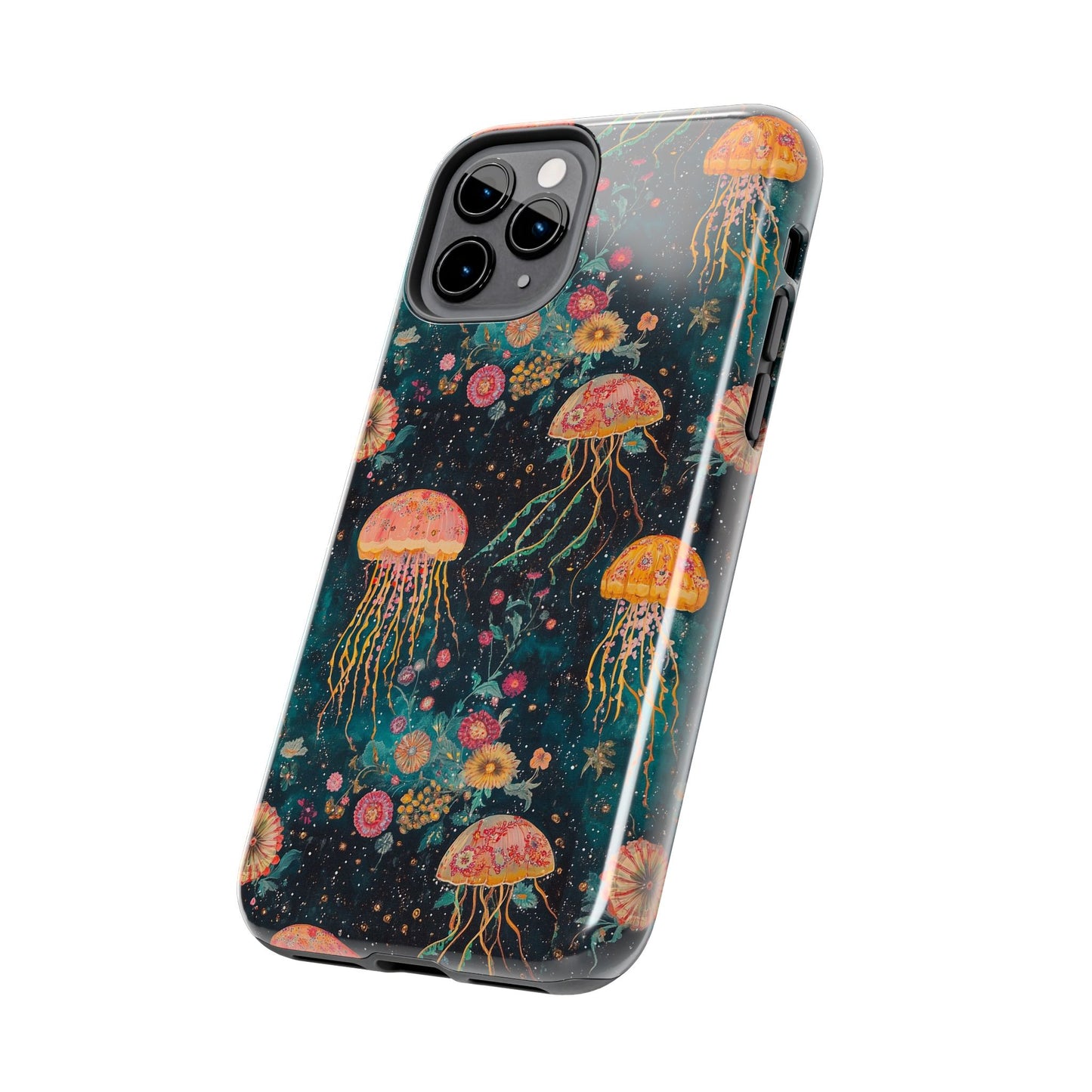 Under the Sea | Jellyfish Phone Cases, Floral Ocean Design, Sea Creature Protective Cover, Unique Tech Accessories, Underwater Theme Gifts, Tough Phone