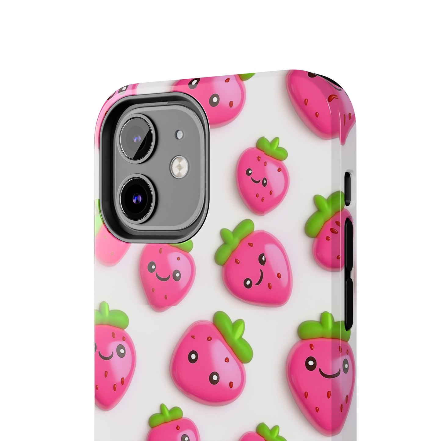 Quirky Chic | Smiling Strawberries Tough Phone Case