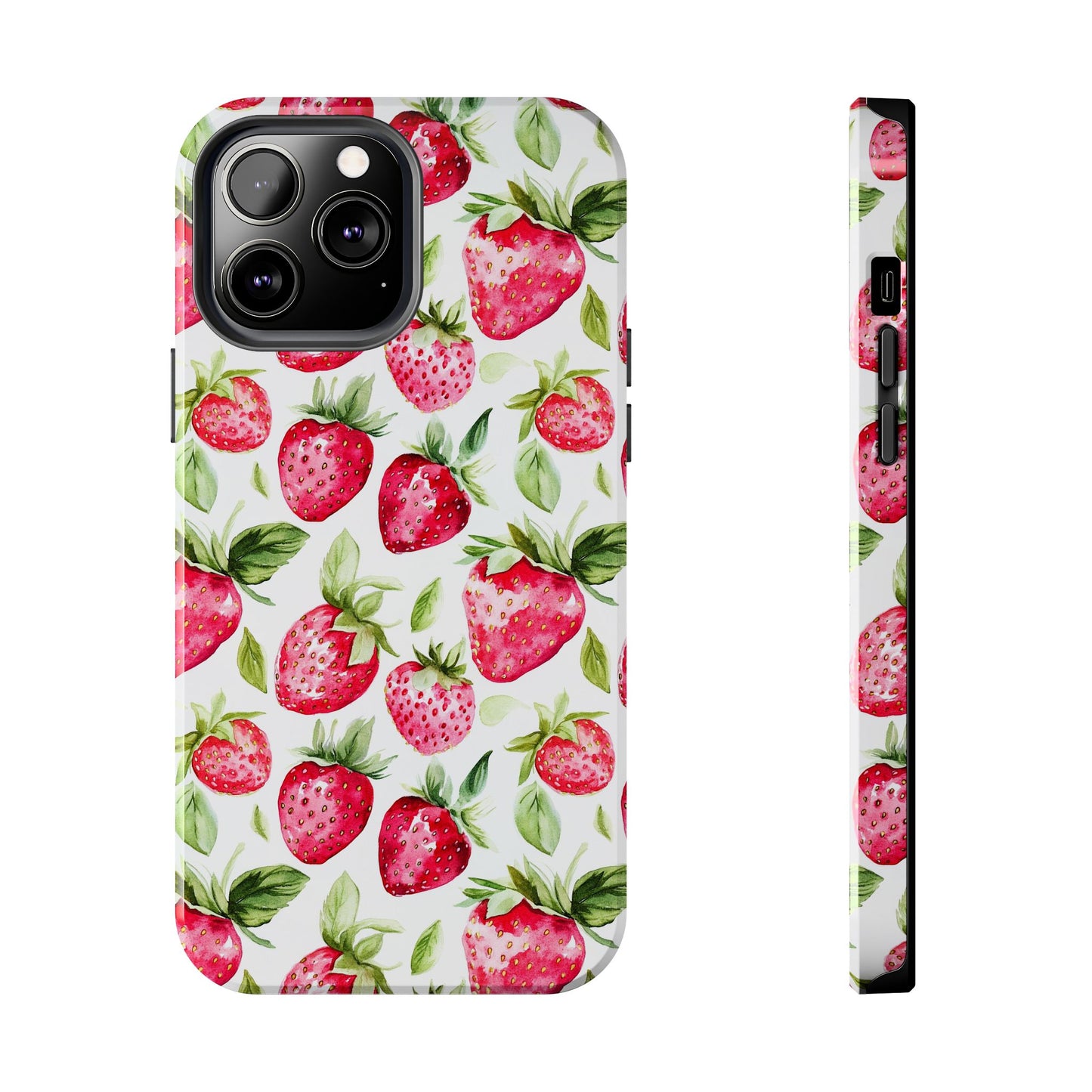 Nature Lover | Strawberry Watercolor Tough Phone Case