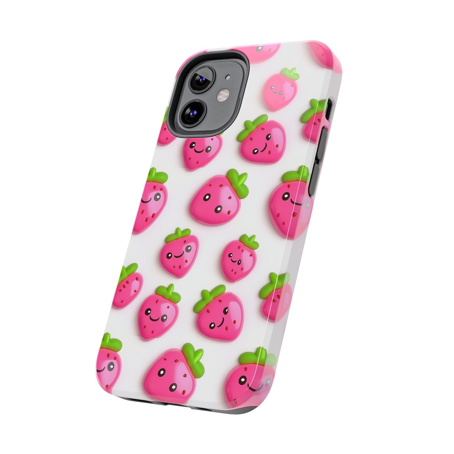 Quirky Chic | Smiling Strawberries Tough Phone Case