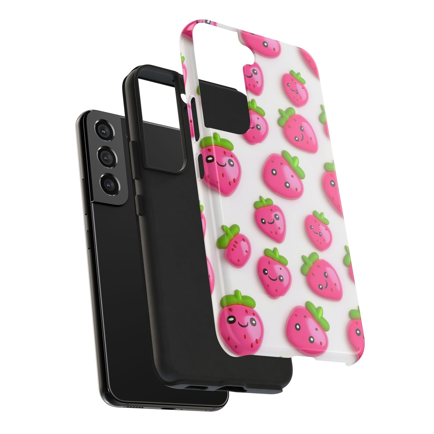 Quirky Chic | Smiling Strawberries Tough Phone Case