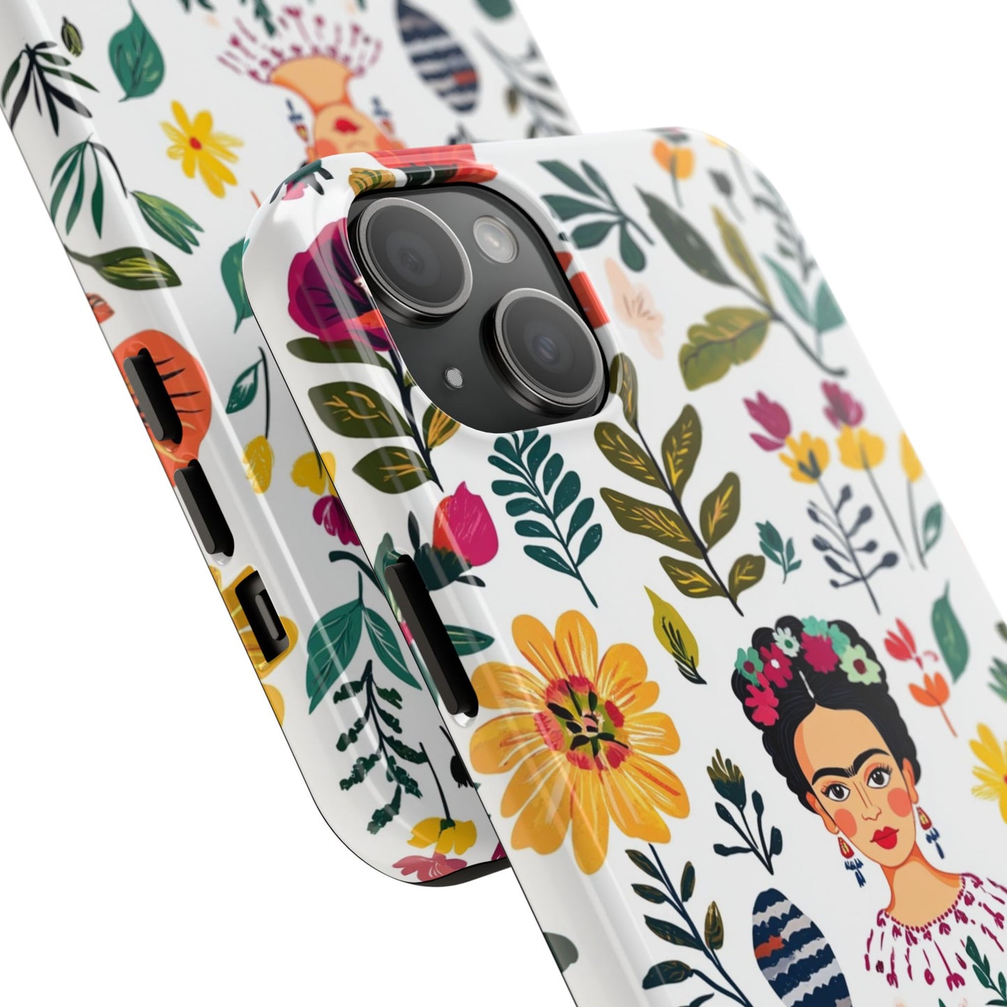 Frida Collection | Frida Kahlo Among Flowers, Colorful Mexican Inspired, Tough Phone Cases, Protective Cell Phone Cover, Hard Shell Phone