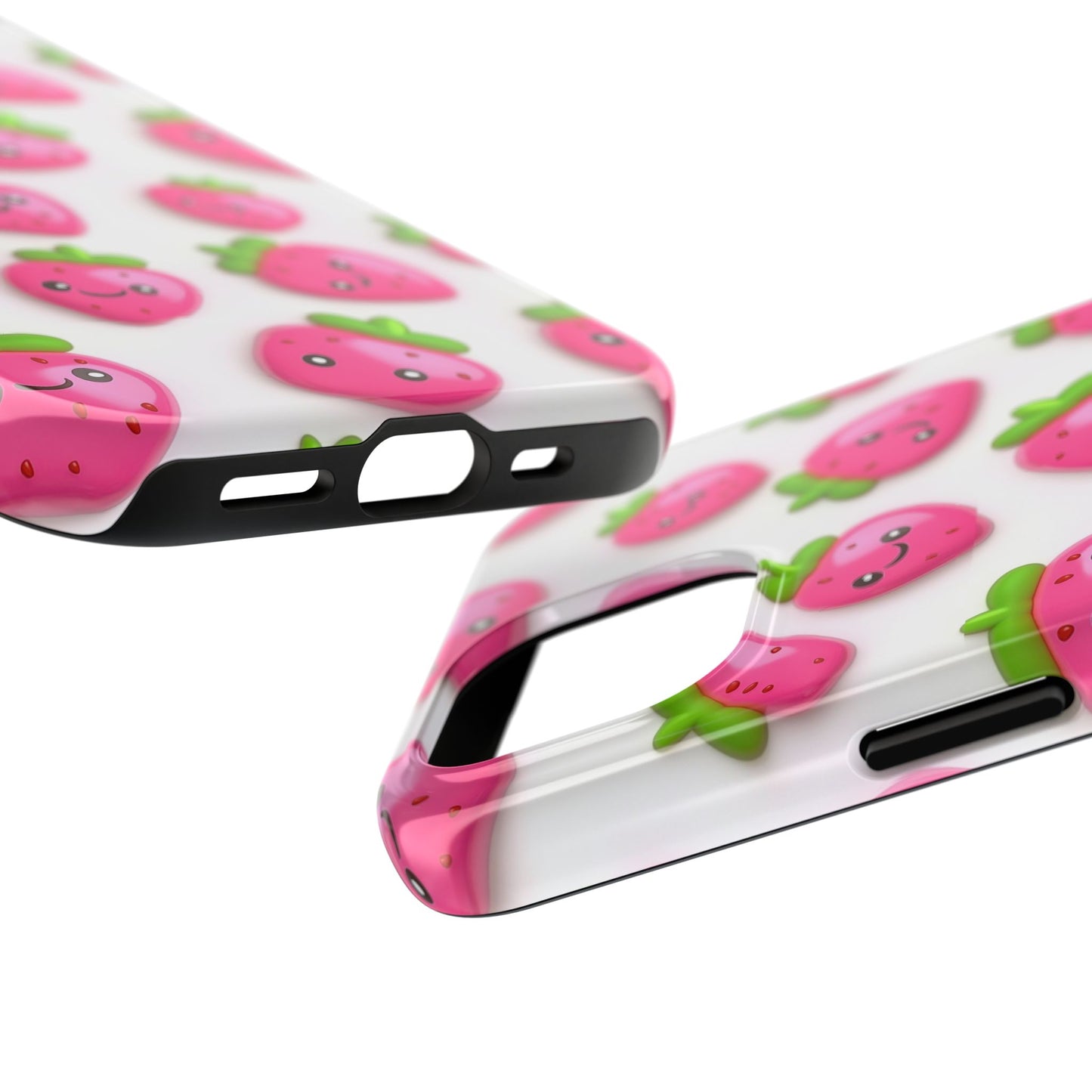Quirky Chic | Smiling Strawberries Tough Phone Case