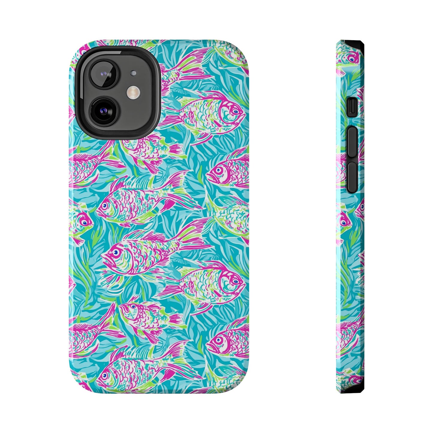 Under the Sea | Colorful Fish Design, Hot Pink Blue Green, Fishing Gifts, Ocean Lover, Marine Life Accessories, Protective Cover