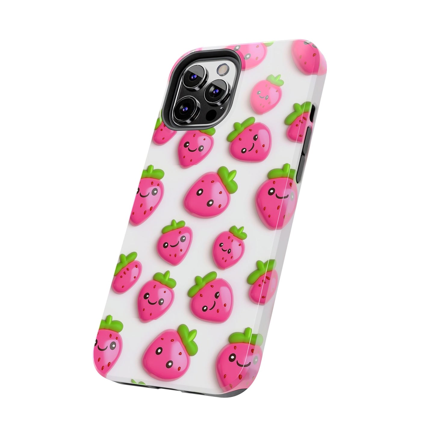 Quirky Chic | Smiling Strawberries Tough Phone Case