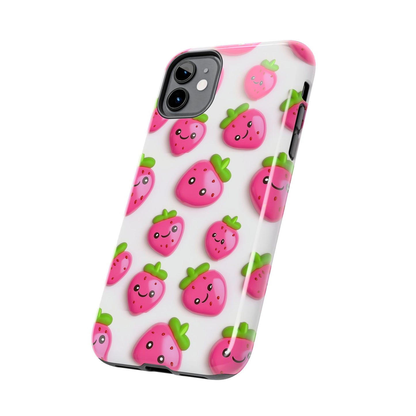Quirky Chic | Smiling Strawberries Tough Phone Case