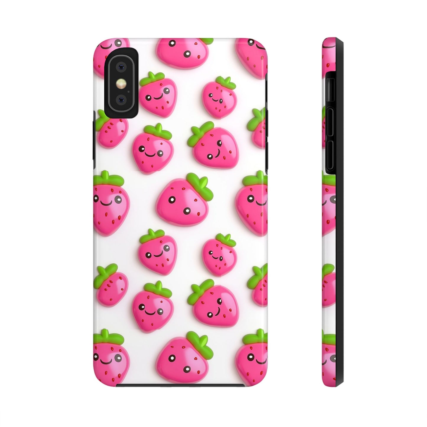 Quirky Chic | Smiling Strawberries Tough Phone Case