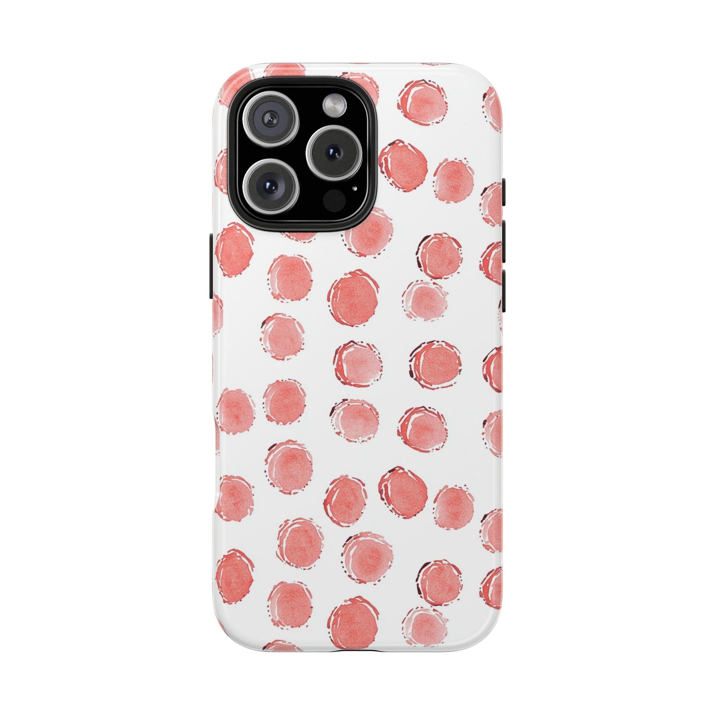 Trendy Spots | Pink Polka Dot Tough Phone Case
