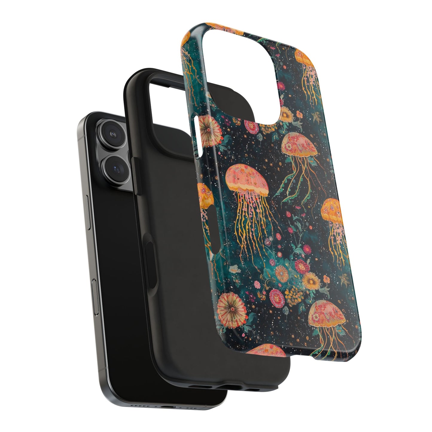 Under the Sea | Jellyfish Phone Cases, Floral Ocean Design, Sea Creature Protective Cover, Unique Tech Accessories, Underwater Theme Gifts, Tough Phone