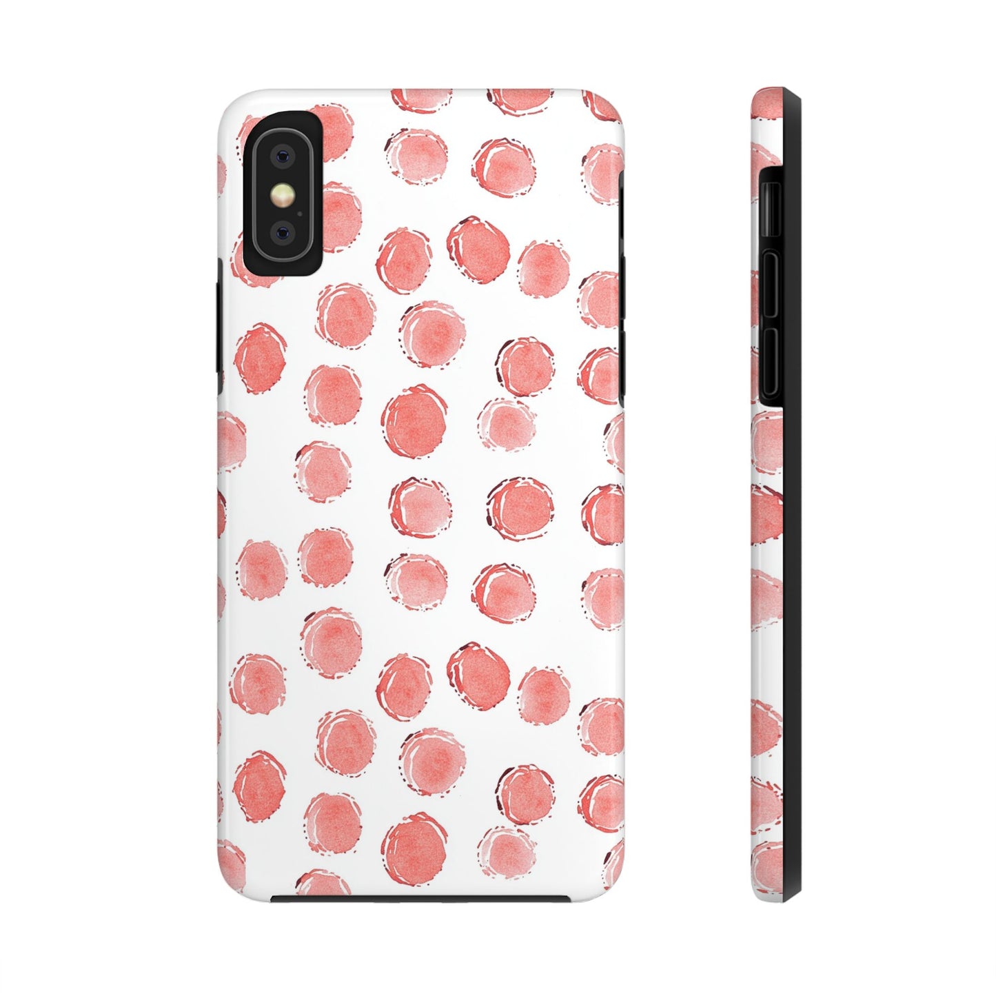 Trendy Spots | Pink Polka Dot Tough Phone Case