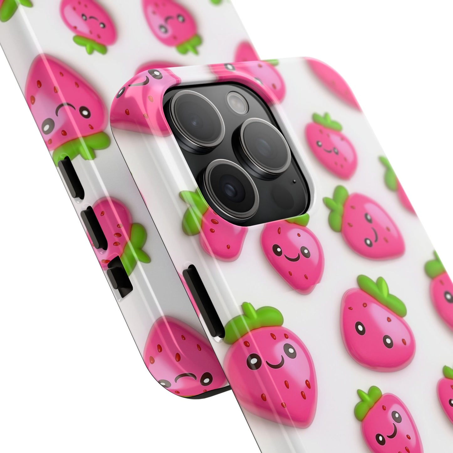 Quirky Chic | Smiling Strawberries Tough Phone Case