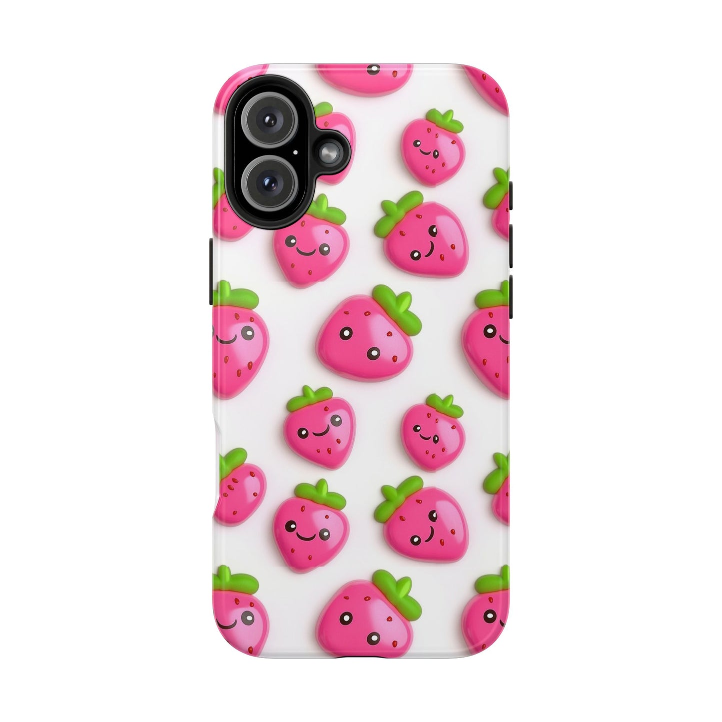 Quirky Chic | Smiling Strawberries Tough Phone Case