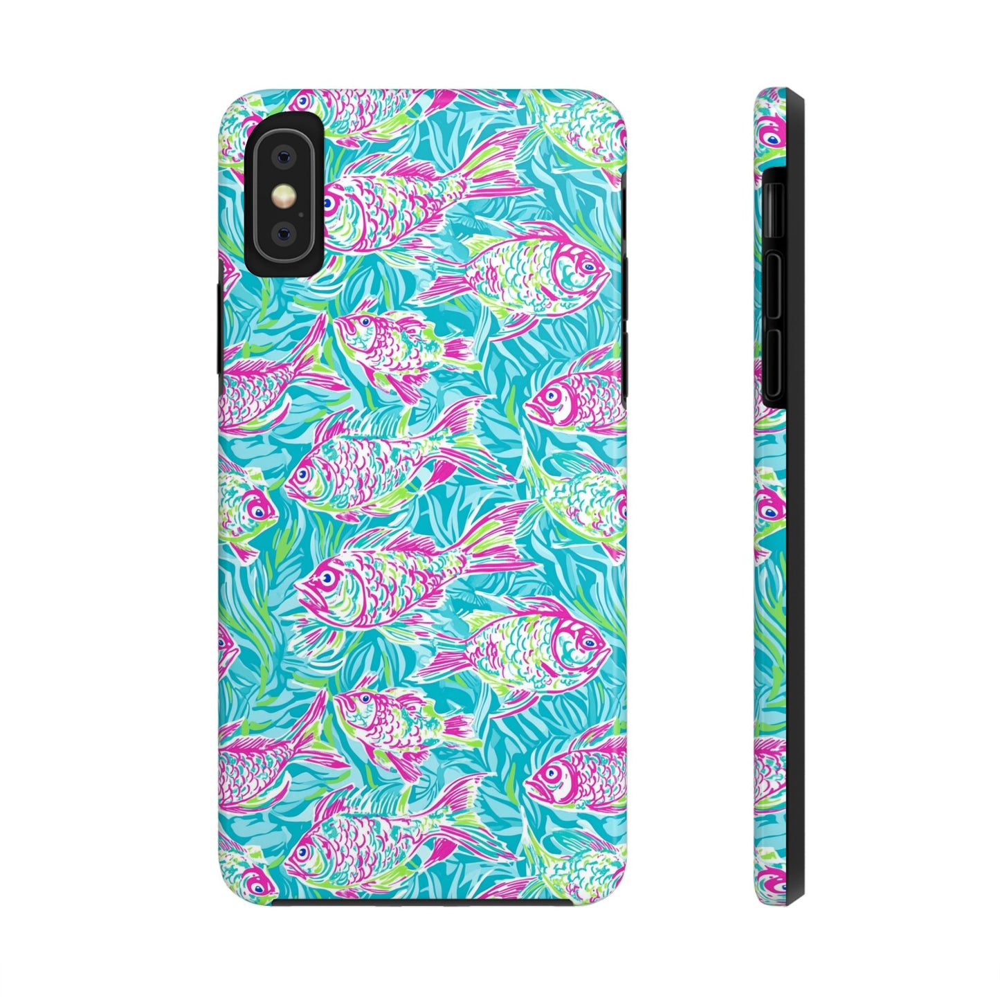 Under the Sea | Colorful Fish Design, Hot Pink Blue Green, Fishing Gifts, Ocean Lover, Marine Life Accessories, Protective Cover