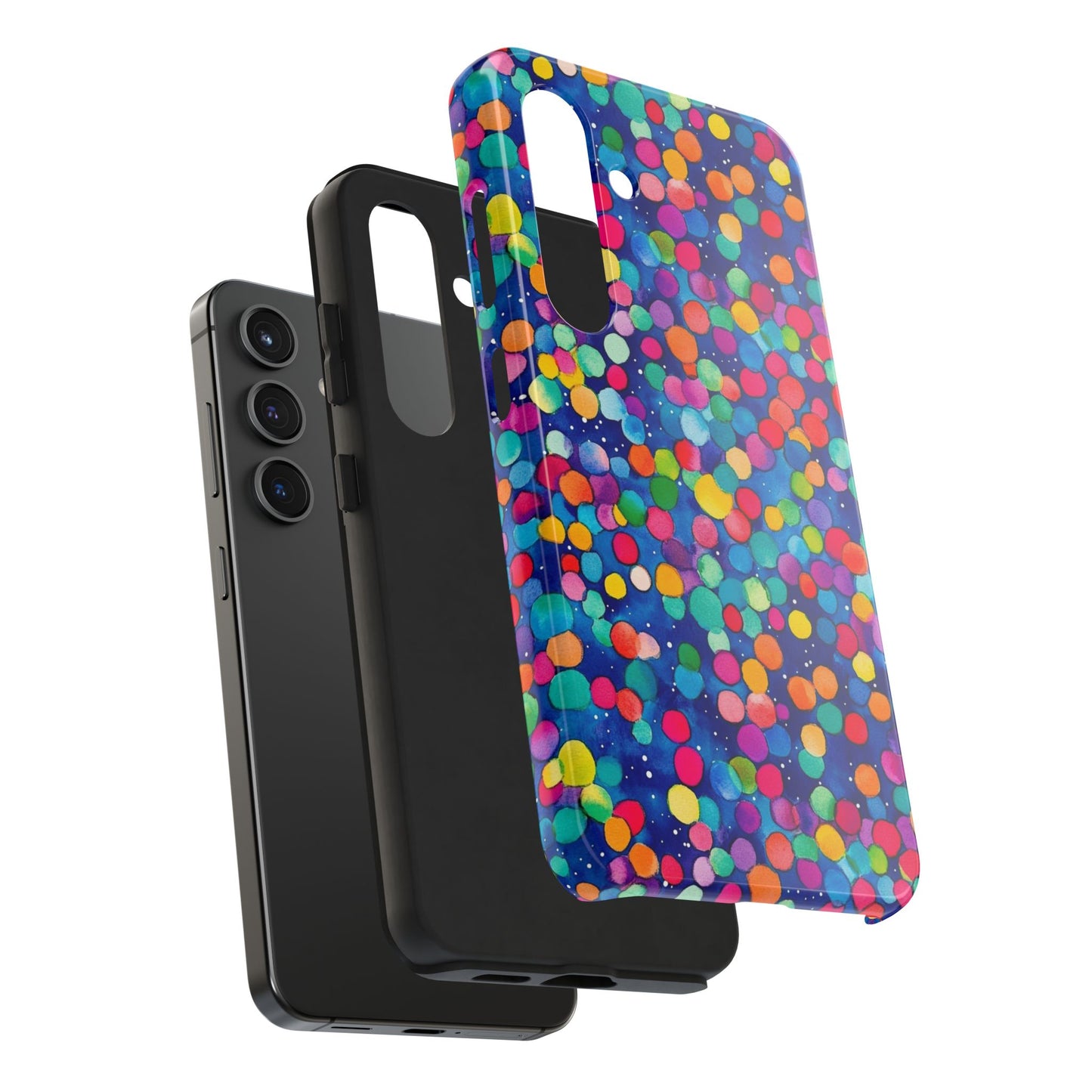 Trendy Spots | Colorful Blues Polka Dots Phone Case