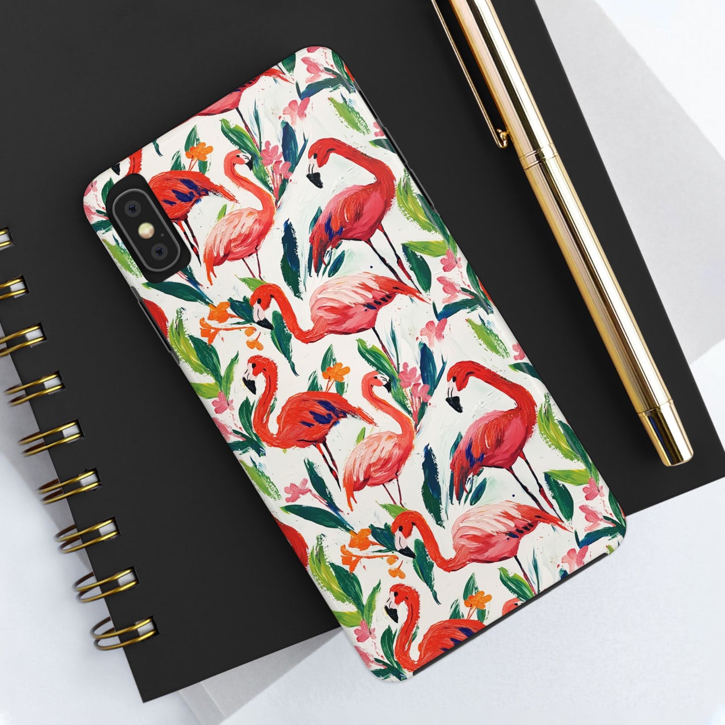 Animal Instinct | Flamingos Tough Phone Case