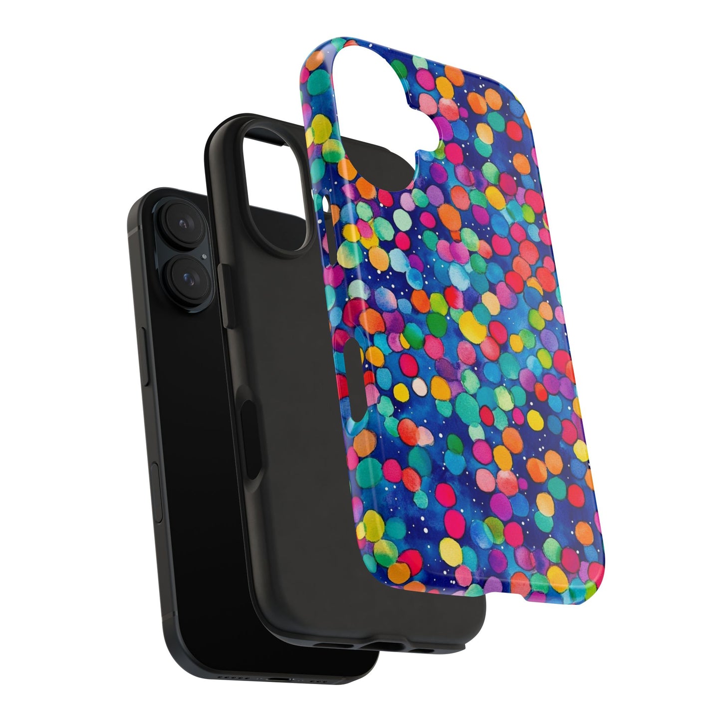 Trendy Spots | Colorful Blues Polka Dots Phone Case