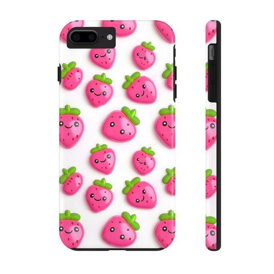 Quirky Chic | Smiling Strawberries Tough Phone Case