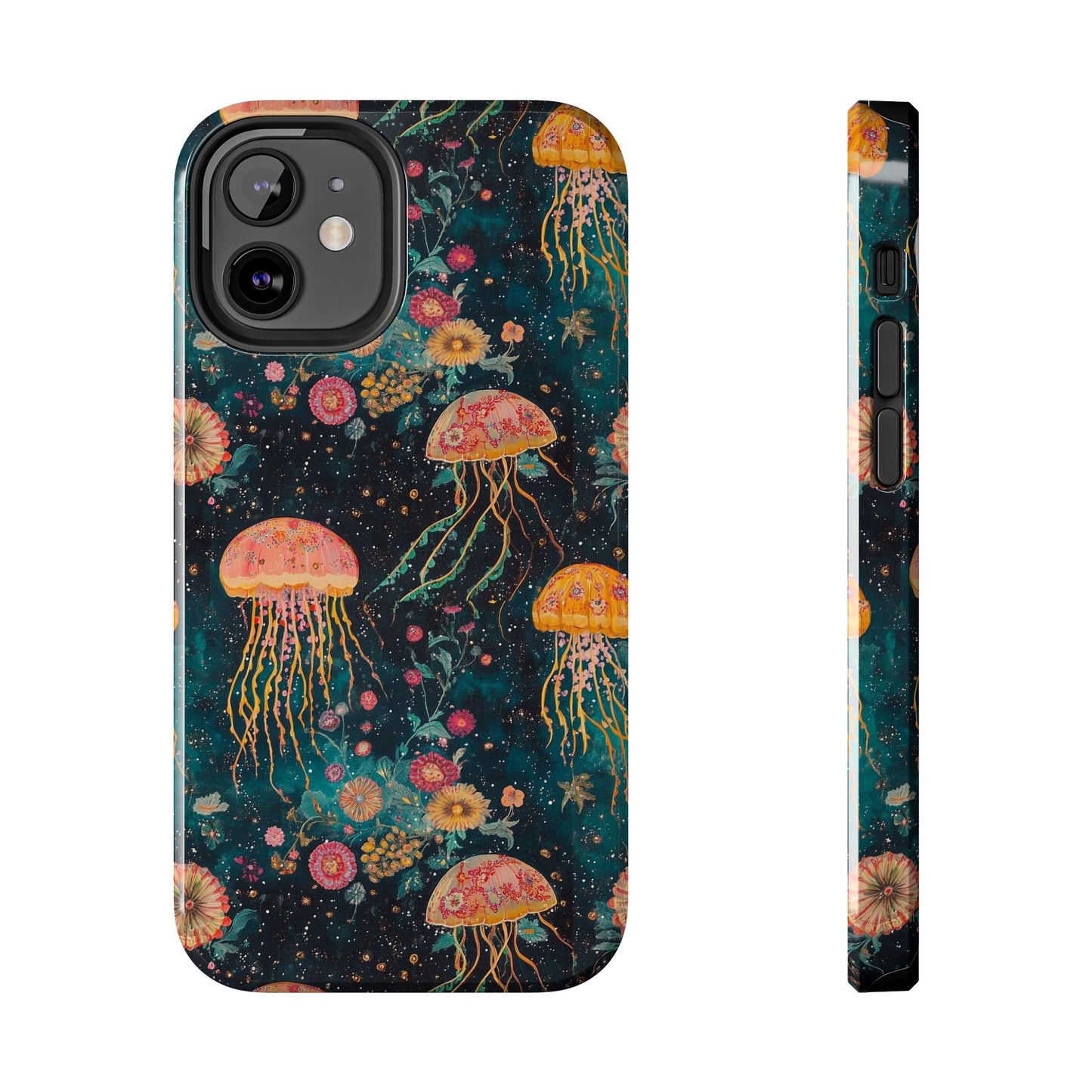 Under the Sea | Jellyfish Phone Cases, Floral Ocean Design, Sea Creature Protective Cover, Unique Tech Accessories, Underwater Theme Gifts, Tough Phone