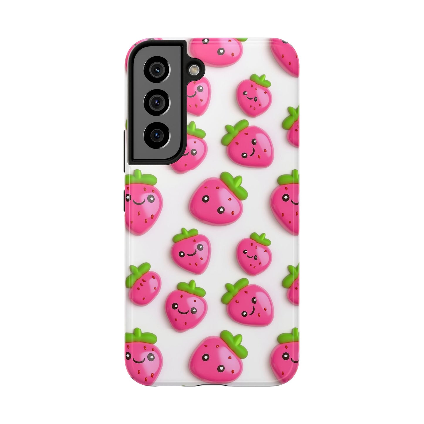 Quirky Chic | Smiling Strawberries Tough Phone Case