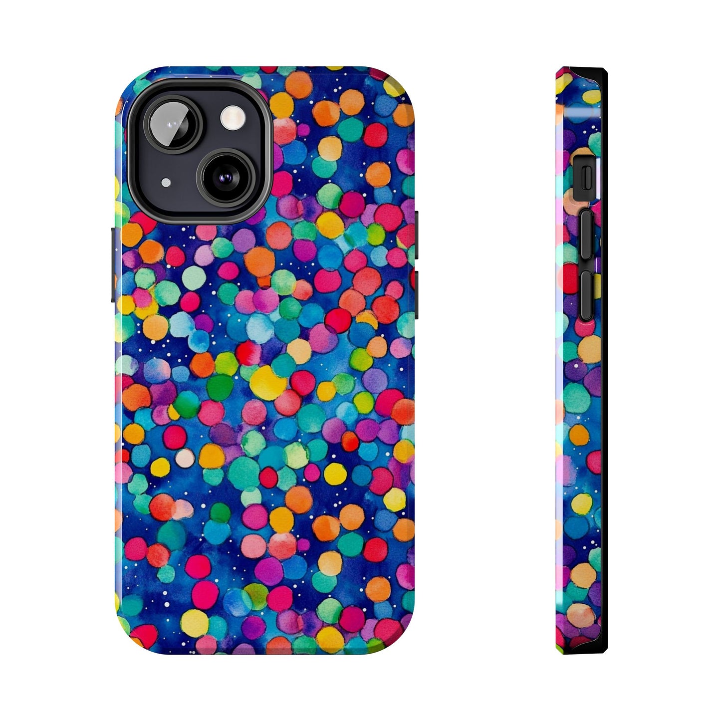 Trendy Spots | Colorful Blues Polka Dots Phone Case